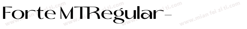 Forte MT Regular字体转换